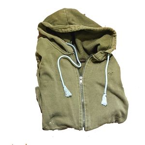 Fossil full zip up hoodie, light green, men's size small